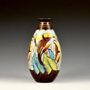 Vaso com copo-de-leite - Charles Catteau, Boch Frères Keramis, Anos 20/30